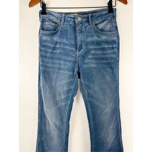Anthropologie The Icon Flare Velvet Jeans by Pilcro - Blue - size 26 - Picture 2 of 5